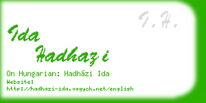 ida hadhazi business card